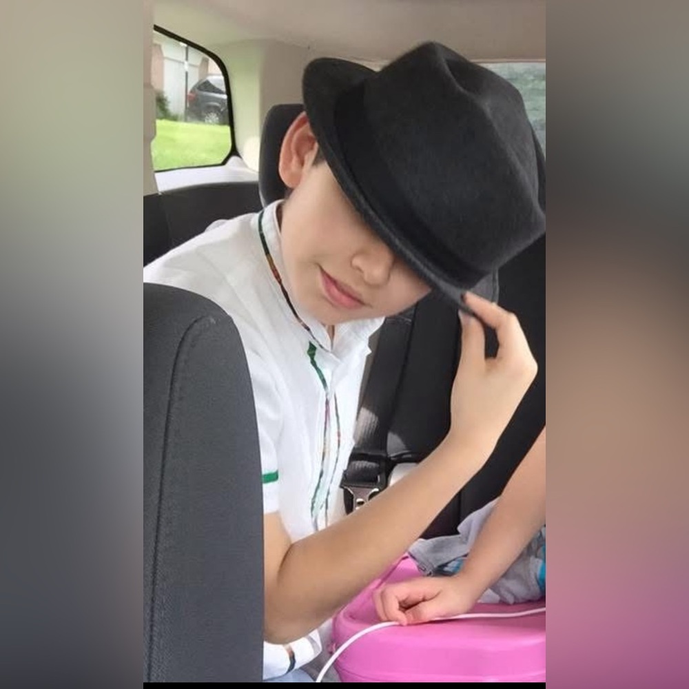 Black Rivet Gray wool hat for Kids